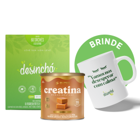 Desinchá Dia 60 + Caramelo de Creatina, Ganhe Caneca Vamos nos Desesperar com Calma