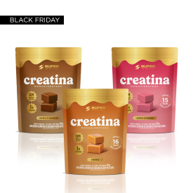 Caramelos de Creatina | Combo 3 Mini Packs (Caramelo, Brigadeiro e Morango)