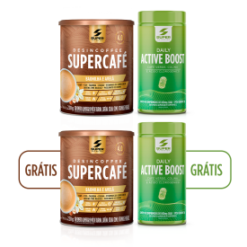 Combo Em Dobro: Supercafé Baunilha c/ Avelã + Active Boost
