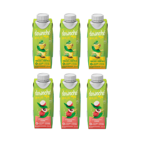 Kit Desinchá Pra Já Mini (6 unidades de 250ml) Kit Contém: 03 sabor Abacaxi com Hortelã e 03 sabor Lichia.